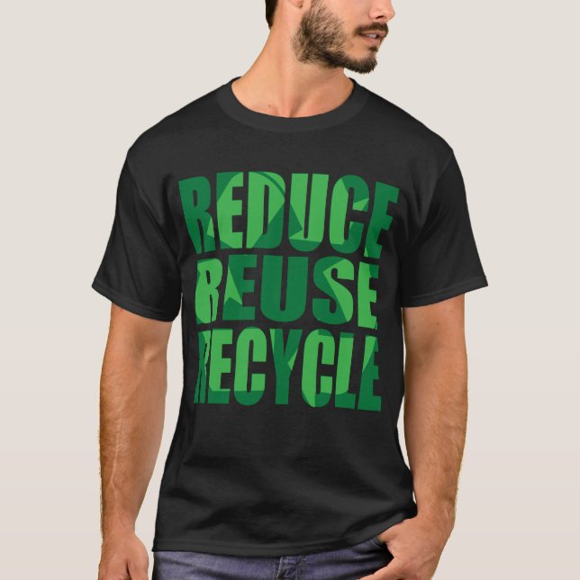 Förminska återanvänder återvinna tee shirt (Framsida)