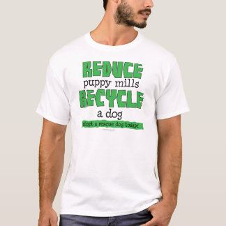förminska valpen mal återvinna en hund t-shirt