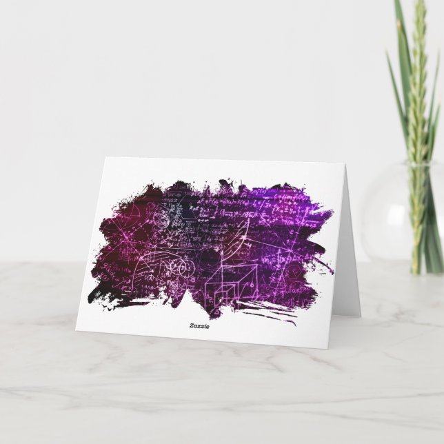 Formler i matematiskt utrymme helgkort (Baksida)