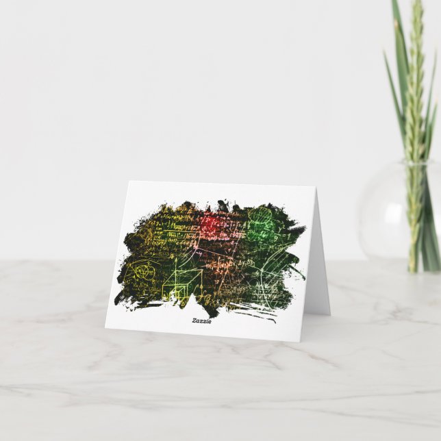 Formler i matematiskt utrymme tack kort (Baksida)