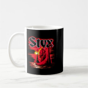 Formmönsterritning av stift band Retro Aesthetic F Kaffemugg