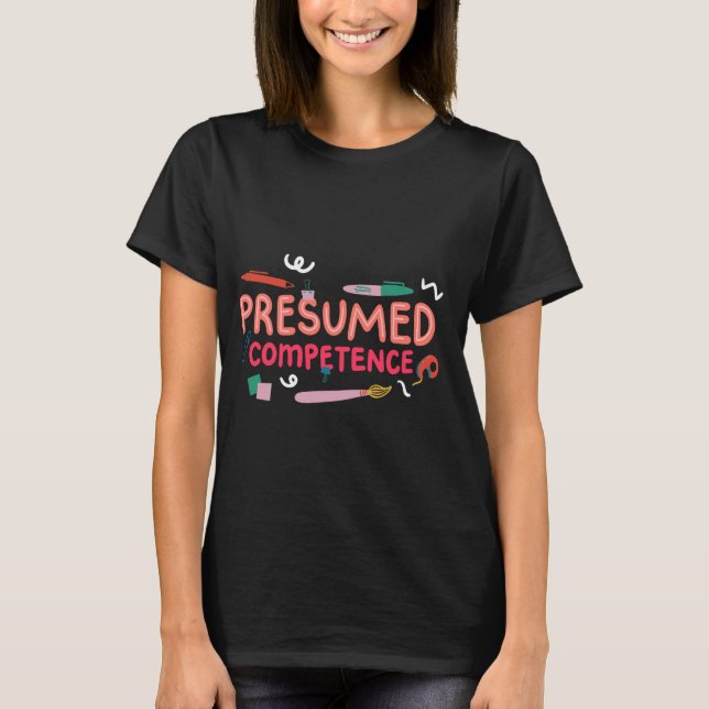 Förmodad kompetens Yrkesbehandling T Shirt (Framsida)