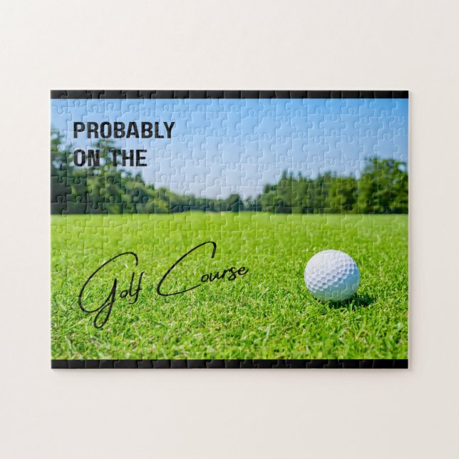 Förmodligen på golfbanan Golfälskare Pussel (Horisontell)
