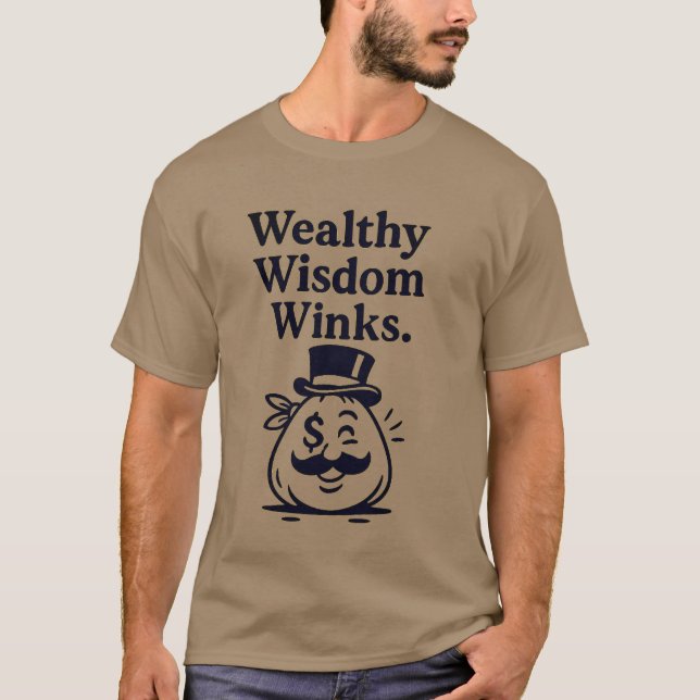 "Förmögen Wisdom Winks" T Shirt (Framsida)