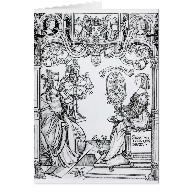 Förmögenhet och vishet hälsningskort (Framsidan)