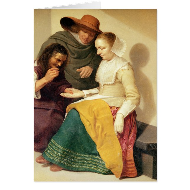 Förmögenhetkassören, 1631 hälsningskort (Framsidan)