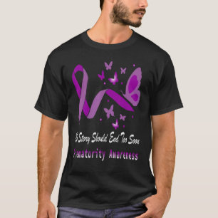 Förmognadsmedvetandegrad Preemie Lila Ribbon Butte T Shirt