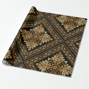 Förmönster för orientalisk Vintage - Svart och Presentpapper