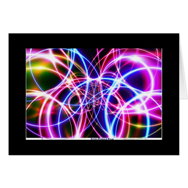 Förmörkelse- diamantringar hälsningskort (Framsidan Horizontal)