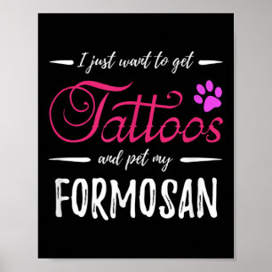 Formosan Hund älskare Tattoo Rolig hund Mamma Gift Poster