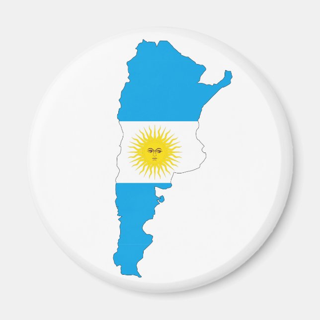 Formsymbolen Argentina land flagga karta Magnet (Framsidan)