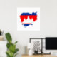 Formsymbolen Kambodia land flagga karta silhuette Poster (Home Office)
