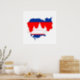 Formsymbolen Kambodia land flagga karta silhuette Poster (Kitchen)