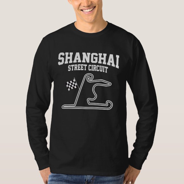 Formula China Shanghai Street Circuit Racing Car 2 T Shirt (Framsida)