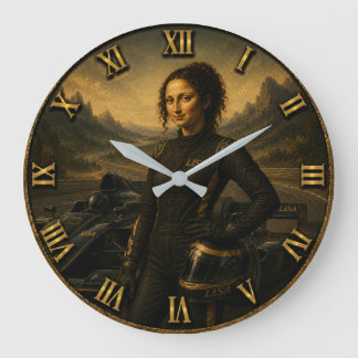Formula Race Driver Funny Mona Lisa Racing Gift Stor Klocka