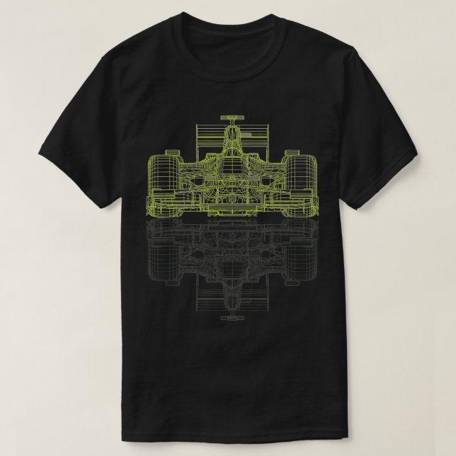 Formula Racing Car Blueprint Mechanical Engineer R T Shirt (Design framsida)