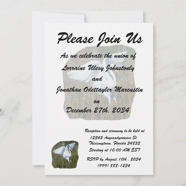 Formulär för bröllopsinbjudan inbjudningar (Framsida)