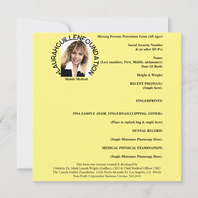 Formulär för förebyggande av saknade personer (all inbjudningar (Framsida)