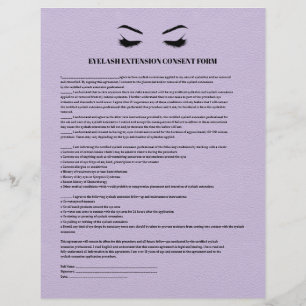 FORMULÄR FÖR FÖRLÄNGNING AV LILAC-läder EYELASH Reklamblad