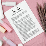 Formulär för generell EYELASH-förlängning av ansva Reklamblad<br><div class="desc">Eyelash Extensions Liability Waiver-formulär är perfekt för ditt Lash Extension-företag. Denna moderna och sofistikerade utformning av ansvarsbefrielsen ger en glamorös, minimalistisk illustration av kvinnans ögonfransar med rosegold ögonblad, en titel och ett block där du kan infoga alla dina informerade medgivanden. Behöver du hjälp? Skicka e-post till citronelladesign@gmail.com. Jag kommer att...</div>