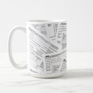 Formulär för inkomstskatt kaffemugg