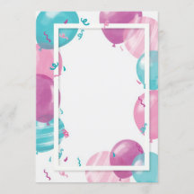 Formulär för kallduschinbjudan för ballonger