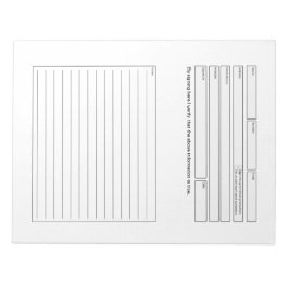 Formulär för kundkonsultation anteckningsblock