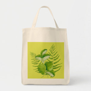 Formulär i Grönt på en Tote Bag Tygkasse