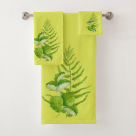 Formulär i Grönt på en Towel-uppsättning