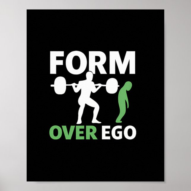 Formulär över Ego Gym Weightlyftande Bodybuilding  Poster (Framsidan)