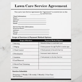 Formulärmall för Gräsmatta av anpassningsbar Reklamblad