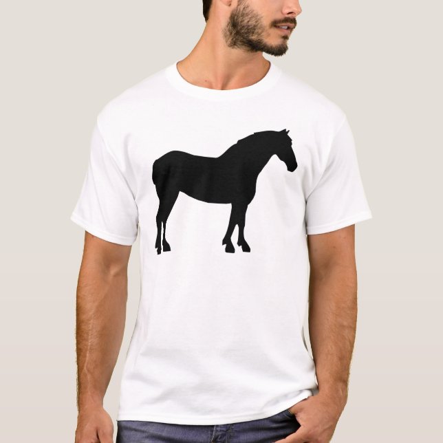 Formulera hästen (svarten) t-shirt (Framsida)