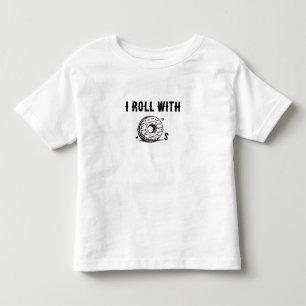 Formuleringen "Jag rullar med" och "Donuts" på T-s T Shirt