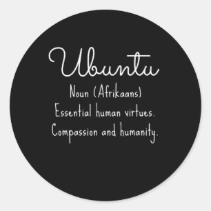 formuleringen Ubuntu Afrikaans Runt Klistermärke