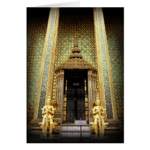 Förmyndare av det guld- slottThailand fotoet OBS Kort