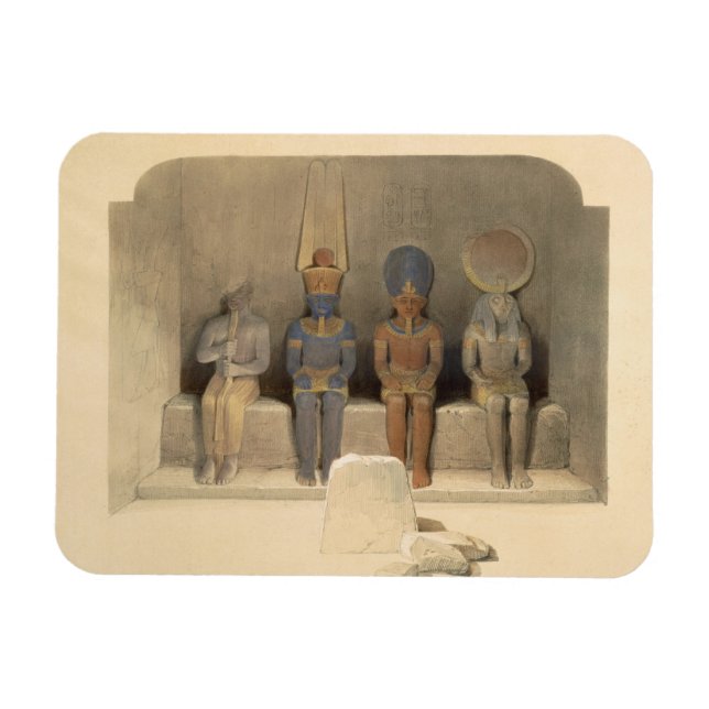Förmyndare i Abu Simbels tempel från "Egyptenen" Magnet (Horisontell)