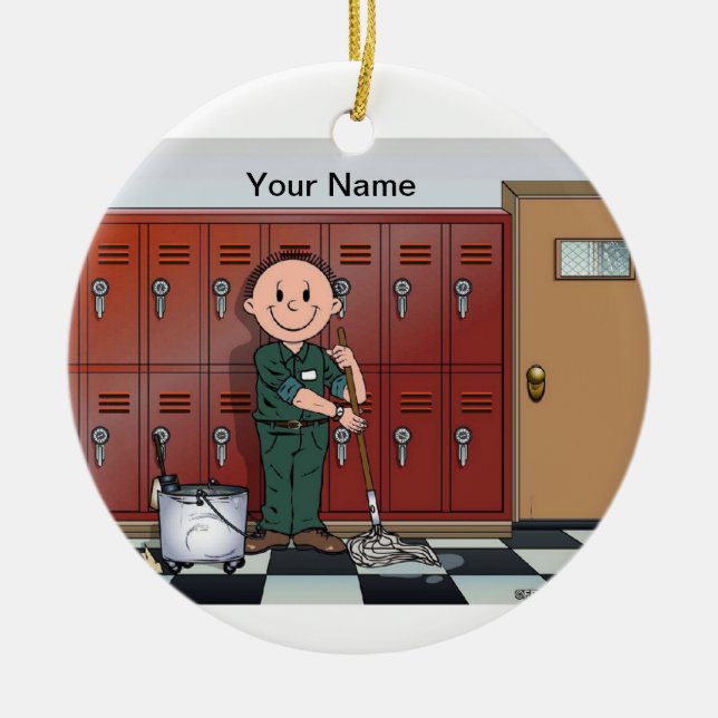 Förmyndare - manlig julgransprydnad keramik (Framsidan)