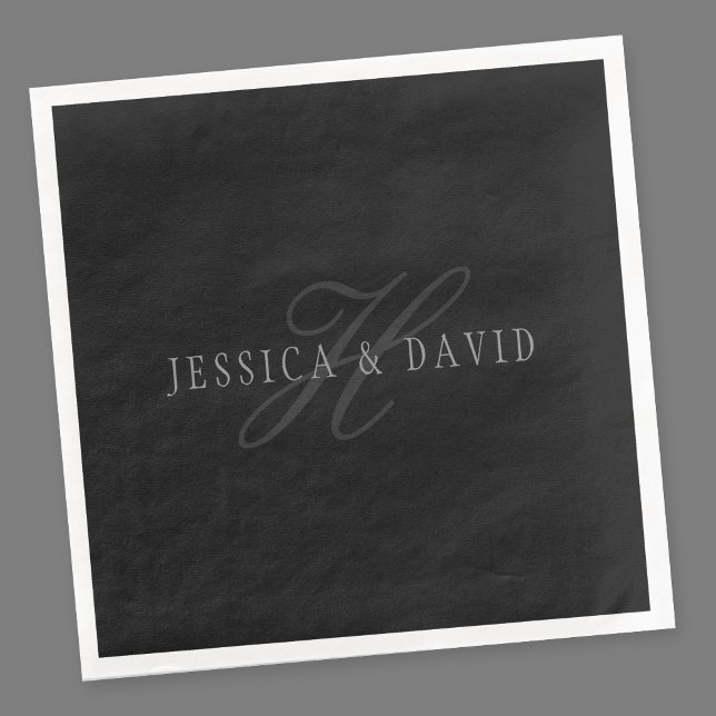 Förnamn & Efternamn Monogram Pappersservett (Skapare uppladdad)