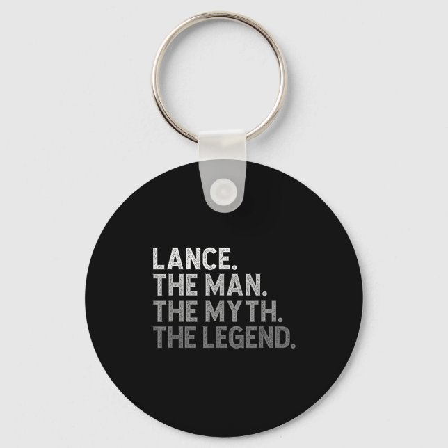 Förnamn Lance Mannen Myten Legend D Roligt  Nyckelring (Framsida)