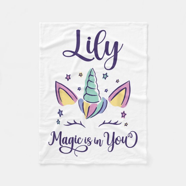 Förnamn Lily D Lily  Fleecefilt (Framsidan)