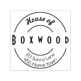 Förnamn med cirklar självfärgande stämpel