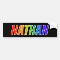 Förnamn "NATHAN": Rolig regnbågefärgläggning
