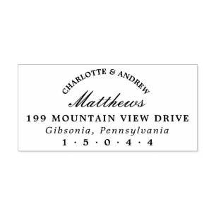Förnamn och efternamn Returadress Frimärke Elegant Stämpel