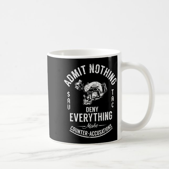 Förneka allt förneka allt gör mot kaffemugg (Höger)