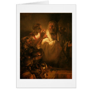 Förnekandet av St Peter, 1660 (olja på kanfas) Hälsningskort