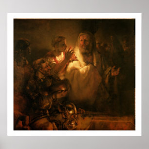 Förnekandet av St Peter, 1660 (olja på kanfas) Poster