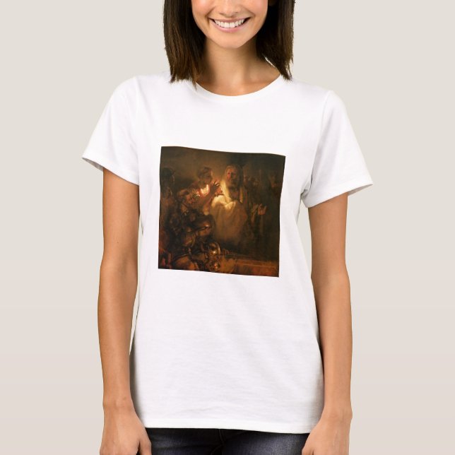 Förnekandet av St Peter, 1660 (olja på kanfas) Tee Shirt (Framsida)