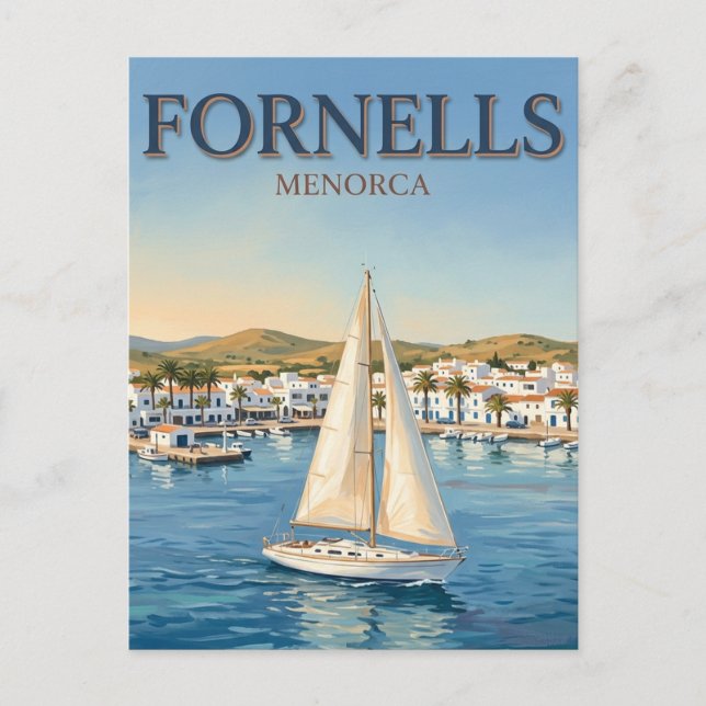 Fornellsbukten Spanien Vykort (Framsida)
