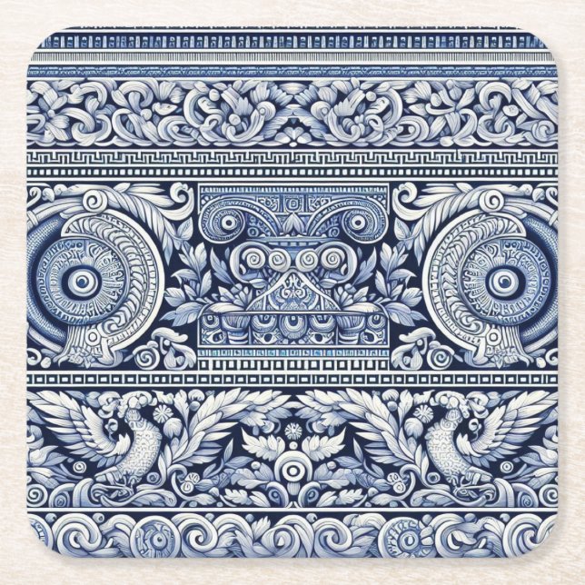 Forngrekiska Underlägg Papper Kvadrat (Framsidan)