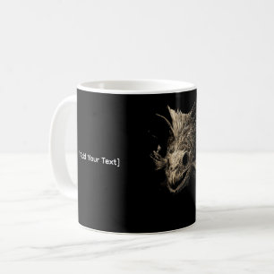 Fornhistorisk Fiskskalle Grunge Mörk Konst Kaffemugg